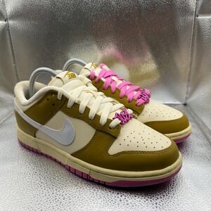 Size 8 Nike Dunk SE Low Dance Pack Bronzine Pink Womens Sneaker Shoes FD8683-700